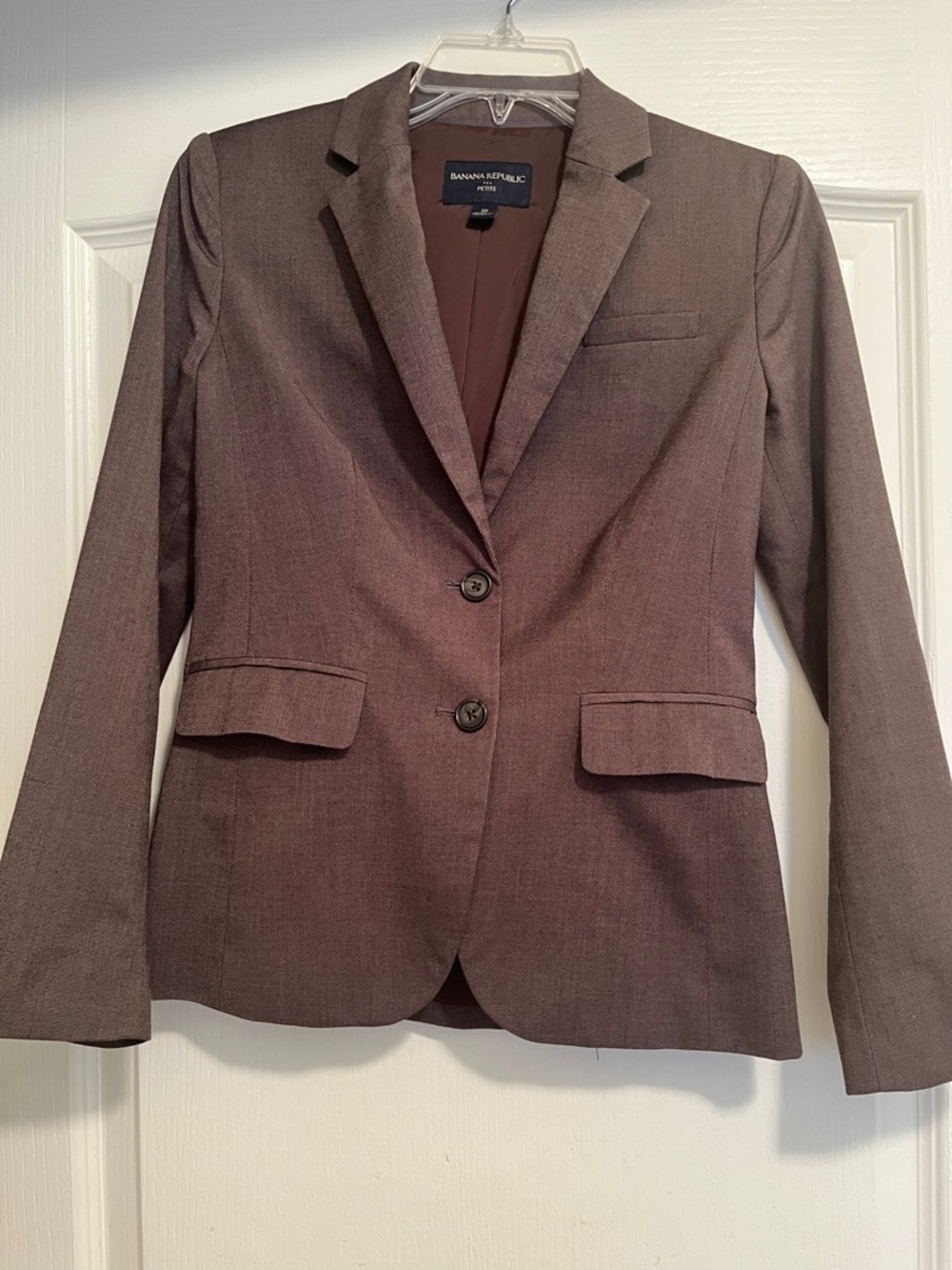 Banana Republic Women's Dark Brown Two-Button Blazer